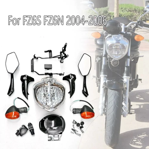 Headlight Set Assembly Turn Signal Mirror Fit For YAMAHA 2004-2006 FZ6 FZ6S FZ6N