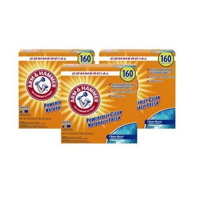 Arm & Hammer Powder Laundry Detergent, Clean Burst, 9.86 lb Box, 3/Carton