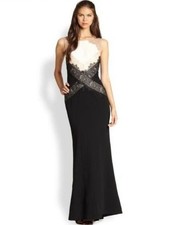 BCBGMaxAzria Aida Black Tan Trumpet Full Lent...