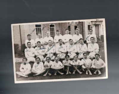 MEMORABILIA ,PAPER ,ORIGINAL SPORT PHOTOGRAPH c1920s , SOME NAMED , RUGBY ??