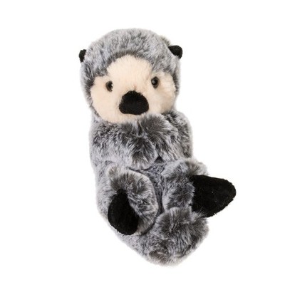 Douglas Lil' Baby Sea Otter Plush 6'' (15 cm) Long, Gray / Cream / Black