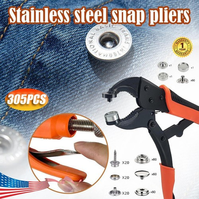 #ad 305PCS Heavy Duty Snap Fastener kit Adjustable Snap Setter Tool for Tarps US $20.47