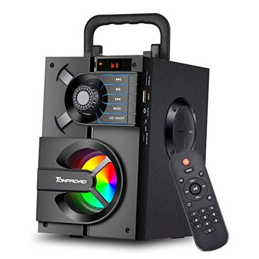 Portable Bluetooth Speaker with Subwoofer for Wireless Stereo Sound-image