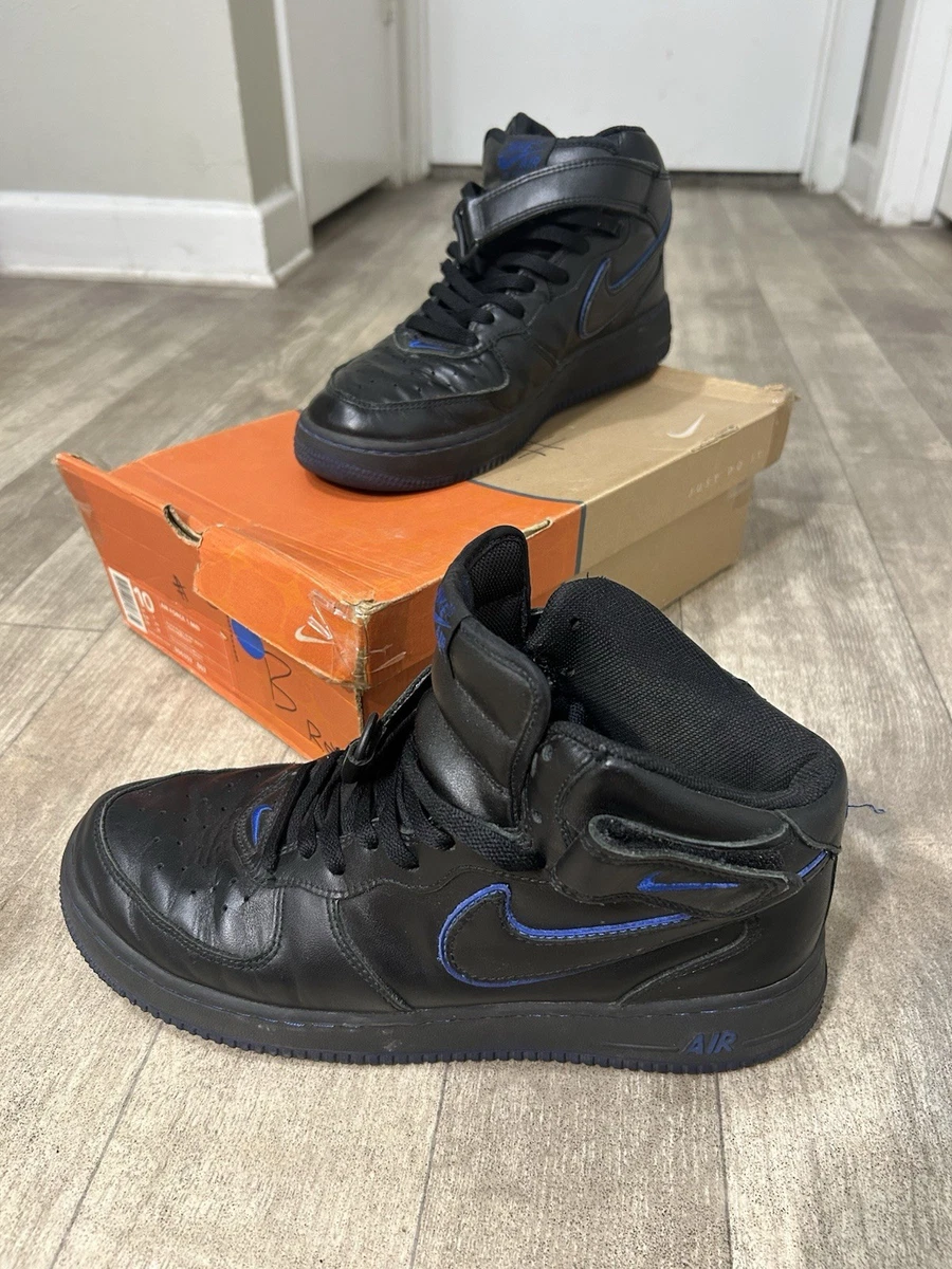 Nike Air Force 1 Mid Black Blue Spark for Sale | Authenticity