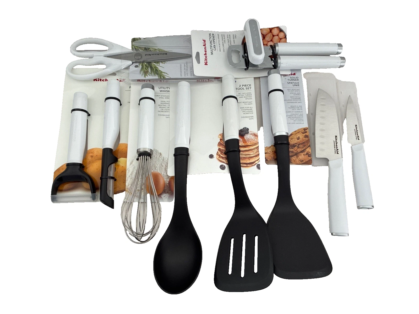 New KitchenAid White 10 Pc Peelers Lifters Knife Can Opener Spoon Whisk
Opens in a new window or tab