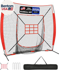Baseball Net, 7X7Ft Baseball Softball Batting Net with Strike Zone for Practice