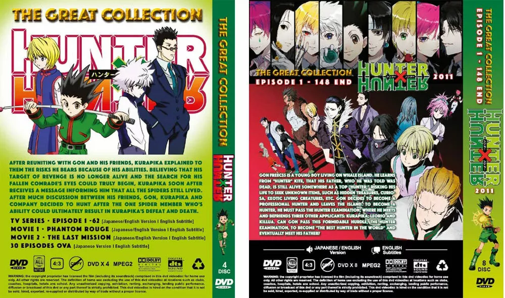 Hunter X Hunter Complete Full Set (Season 1 & 2 + 2 MV) ~ All