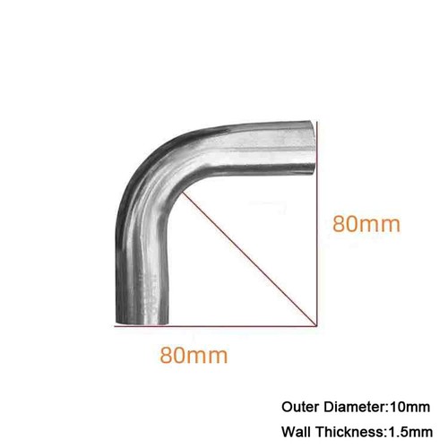 Raccordo gomito curva tubo scarico mandrino acciaio inox 304 90 gradi 6-63 mm OD - Foto 10 di 42