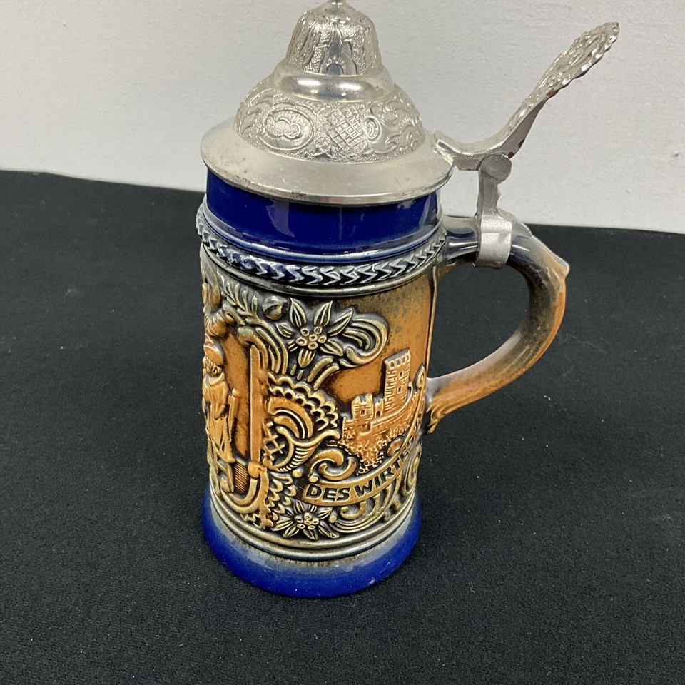 Gerz 1862 German Vintage Antique Lidded Beer Stein; Made in Germany eBay