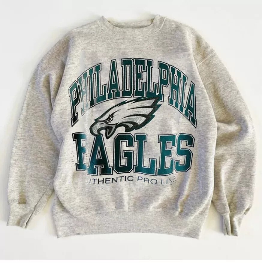 Vintage Ash Philadelphia Eagles Sweatshirt for Men and Women