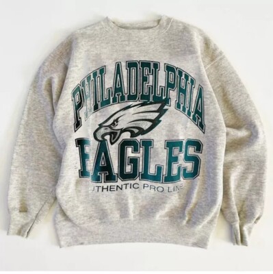 Philadelphia Eagles Sweatshirt , Ash Color Vintage Style Men Women | eBay
