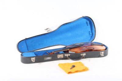 Alte Geige Violine Instrument Viola mit Koffer Etui Geigenkoffer Requisit
