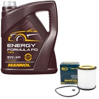MotoröL Set 5W-40 5 Liter + ÖLfilter SH 4032 L FüR BMW 1Er 2Er 3Er 4Er 5Er Z4 X3