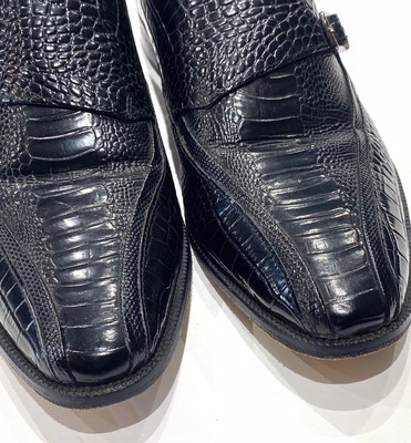 Stacy Adams Kasimir Double Monk Strap Slip-On Black Croc  display picture 3