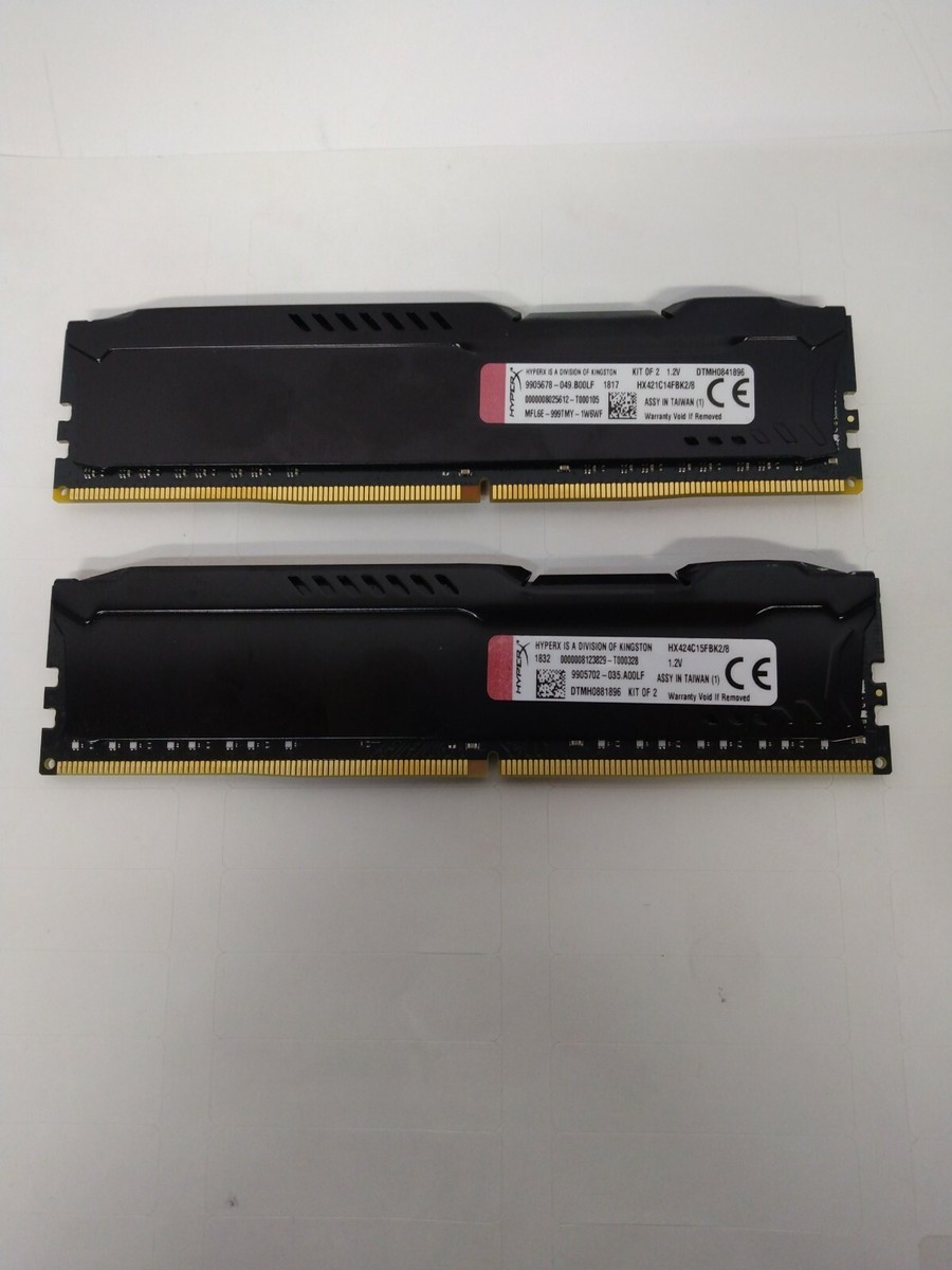 Lot Of 2 Kingston HyperX Fury 4GB DDR4 Memory Module Total: 8GB