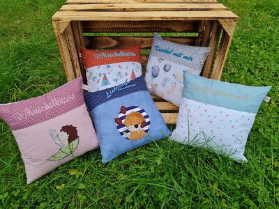 Kissen Kinder Motiv Aufschrift Farbe frei wählbar mit Füllkissen Handmade