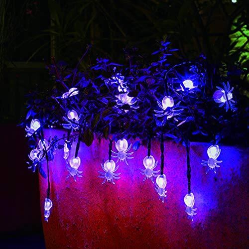 Solar String Lights, 2Pack 30 LED 20ft Purple Spider Lights with 8 2PACK Spider - Picture 7 of 7