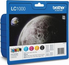 Brother LC1000 Original Ink Cartridge Black Cyan Magenta Yellow Dated 01.2023
