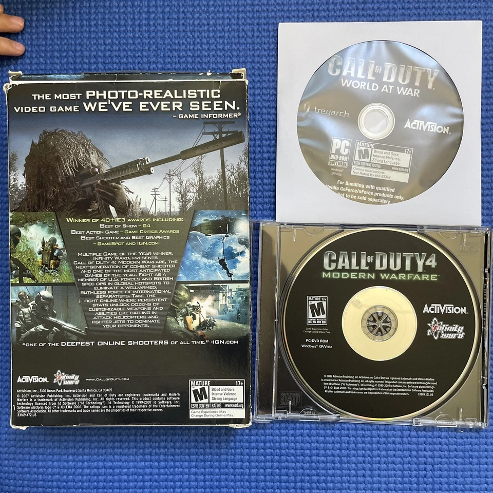 Call of Duty 4 Modern Warfare & World At War PC DVD Room Game With Key Code - Image 2 of 4
