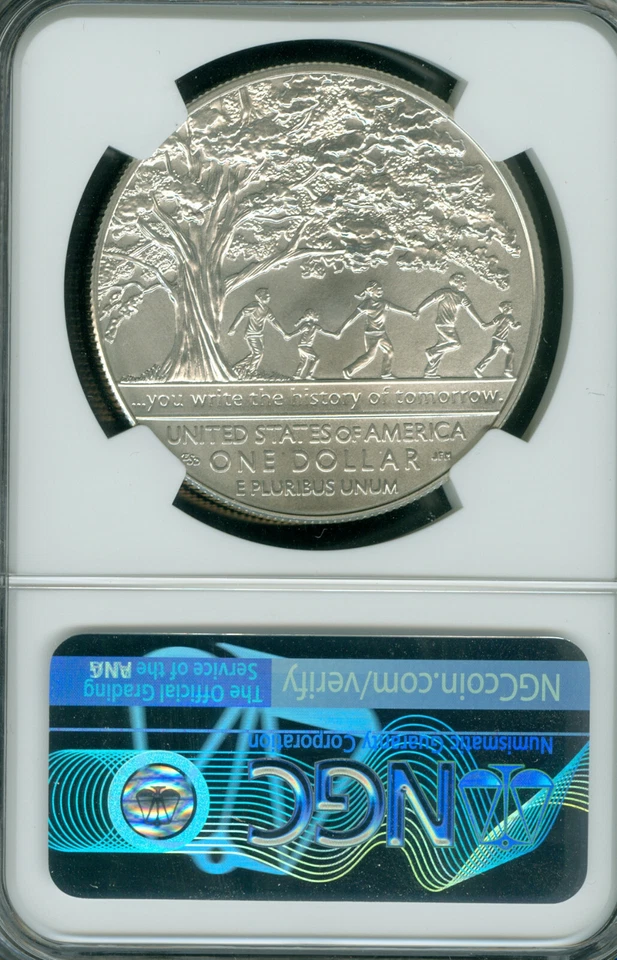 2017 P BOYS TOWN SILVER DOLLAR NGC MS69 MAC SPOTLESS * - Image 2 of 2