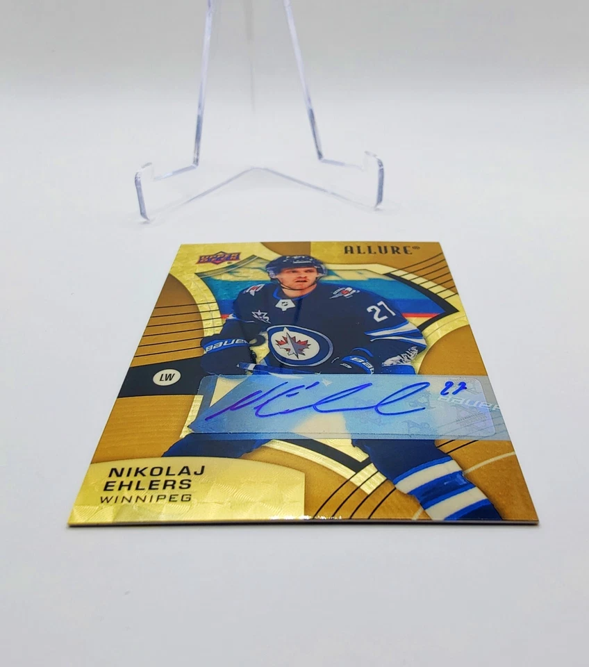 Nikolaj Ehlers Allure 21-22 GOLDEN TREASURES AUTO #1/1 Winnepeg Jets #91 CANES - Image 3 of 4