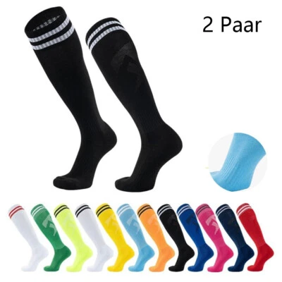 MARKENLOS 2X Stutzensocken Socks Stutzen Strumpf Sport Socken Fußball Unisex Fußball DE