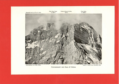 Teverone Massif from Passo di Valbona (Lothar Patéra) 1912 - [AV-074]