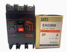 New In Box Fuji EA53BM 3P 50A Circuit Breaker