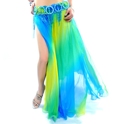 RÄUMUNGVERKAUF C212 Bauchtanz Kostüm Rock mit Farbverläufe Belly Dance Skirt