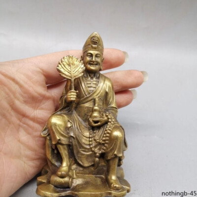 Pure Copper Living Buddha Jigong  Exquisite Feng Shui Buddha Ornaments