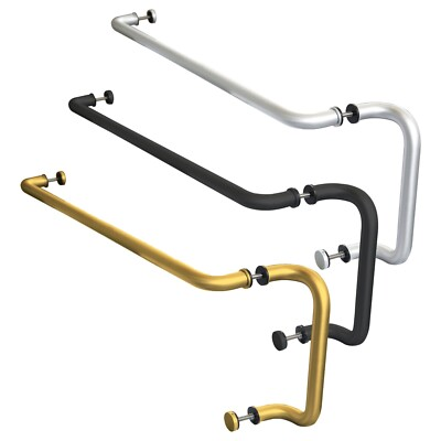 #ad Solid Aluminum Round Combination Door Push Bar and Pull Handle Set 10quot; x 33quot; $159.50