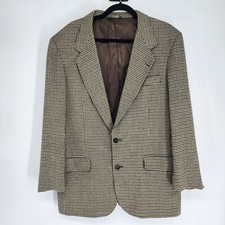 Banana Republic Blazer Men's Size 42R Sport Coat Houndstooth Wool 2 Button Vtg