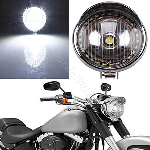 Faro Delantero Universal Para Motocicleta, Lámpara De Cabeza Halógena