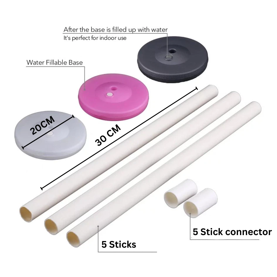 Juego de 2 Kit de Arco con Soporte de Globo, Kit de Marco de Base de Columna Boda Cumpleaños Fiesta Hágalo Usted Mismo Reino Unido Foto 3 de 4