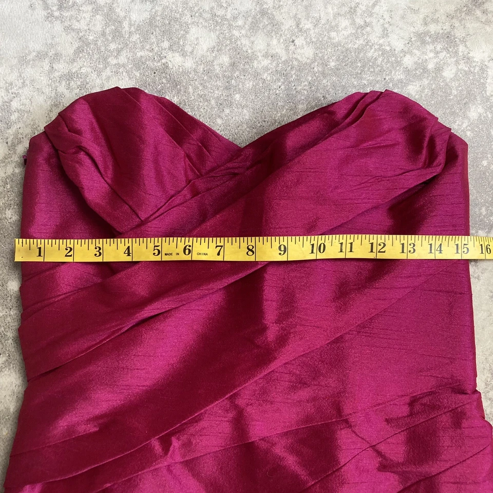 Vestido de noche Alvina Valenta Maids New York para mujer 12 vestido sin tirantes rosa largo Foto 2 de 4