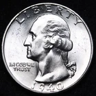 1940 D 1940 S Lot of 2 Washington 25C