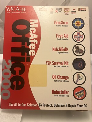 McAfee Office 2000 PC Utilities Protect Optimize Repair VirusScan Uninstaller