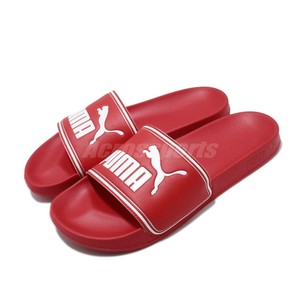 all red puma slides