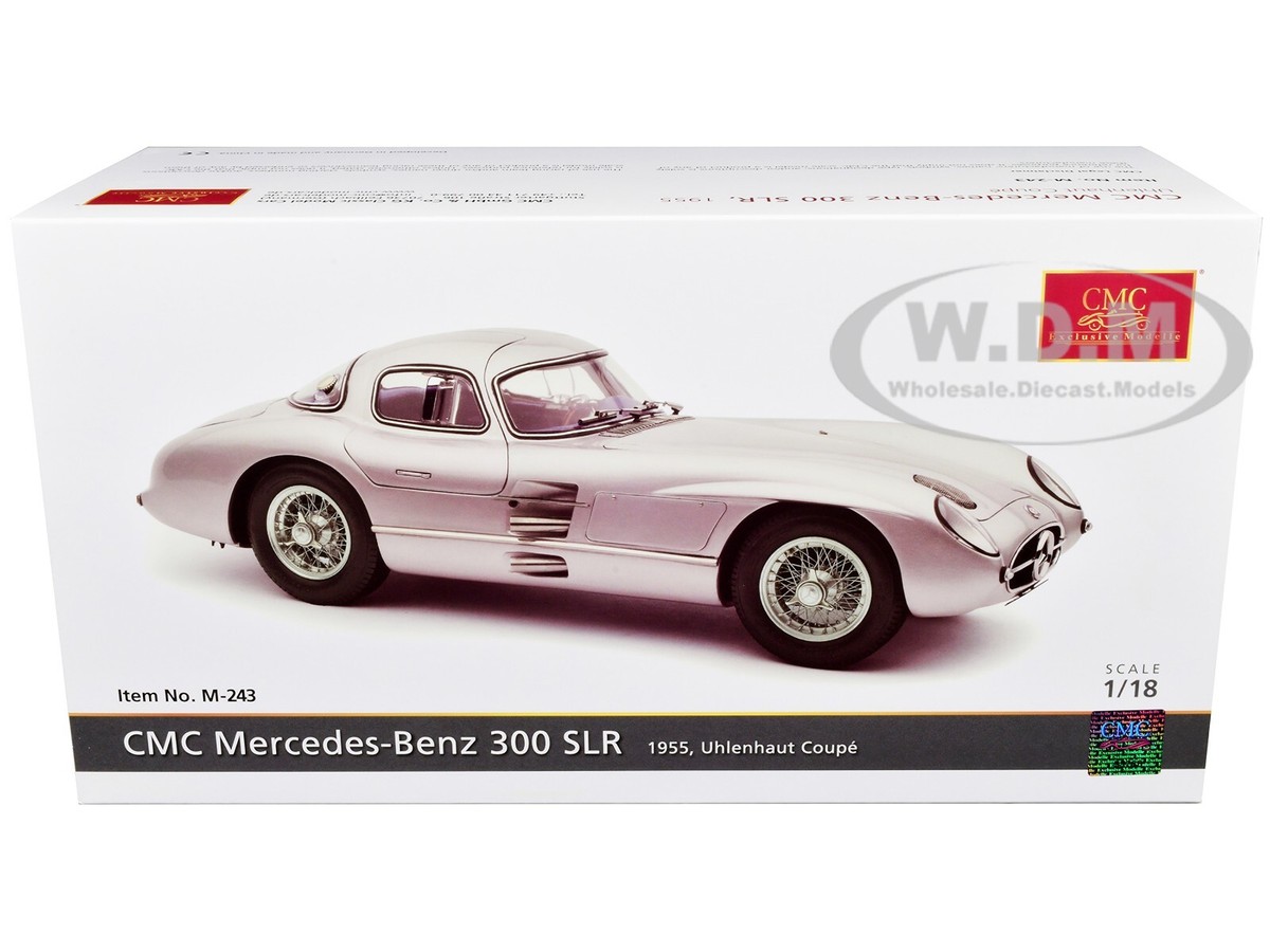 1955 MERCEDES-BENZ 300 SLR UHLENHAUT COUPE SILVER 1/18 1955 MERCEDES-BENZ 300 SLR UHLENHAUT COUPE SILVER 1/18