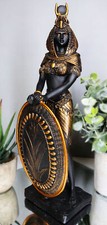Ancient Egyptian Decorative Legendary Goddess Isis With Shield Figurine Statue