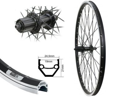 28 Zoll Hinterrad schwarz Shimano 8,-9,-10 fach V-Brake Laufrad Hohlkammer 29''