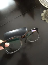 Warby Parker eyeglasses new without prescription in half tortoiseshell and gray 