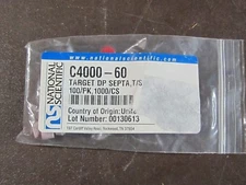 National Scientific 9MM SEPTA FOR TARGET DP  C4000-60    (Pack of 100)