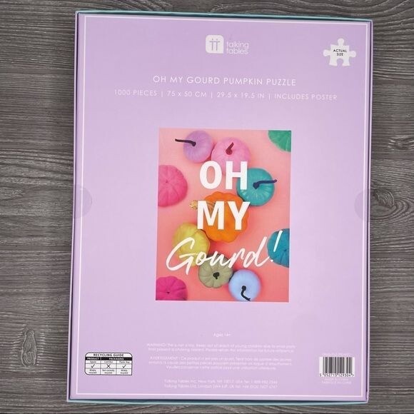 nwt Perfectly puzzling oh my goard ! pastel pumpkin halloween puzzle 1000