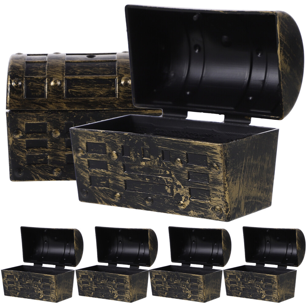 6pcs Multifunctional Storage Treasure Chests Mini Pirate Treasure