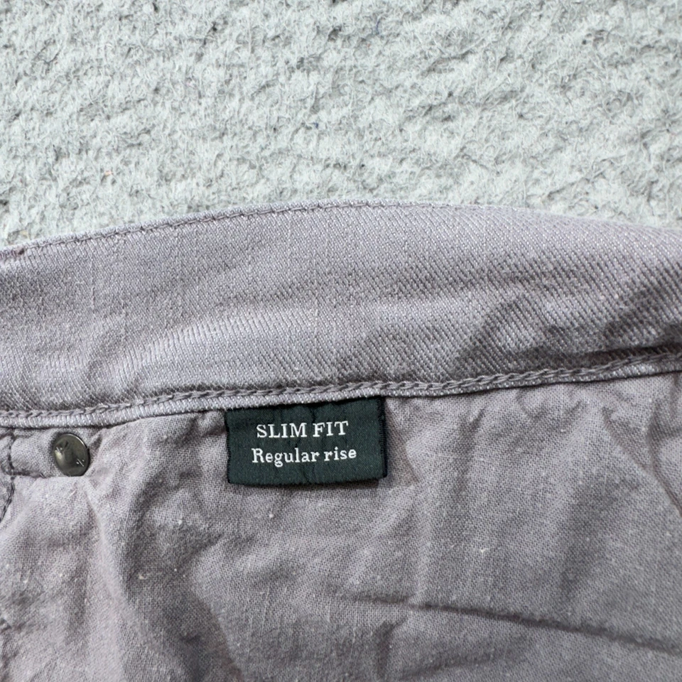 Ermenegildo Zegna Jeans Men 36x30 Gray Washed Slim Straight Stretch Denim - Image 3 of 4