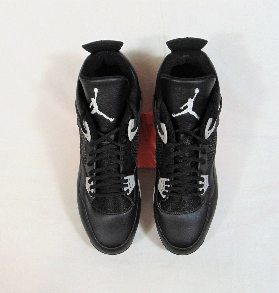 Nike Air Jordan Retro 4 Black Grey Baseball Metal Cleats Sz 16 NEW