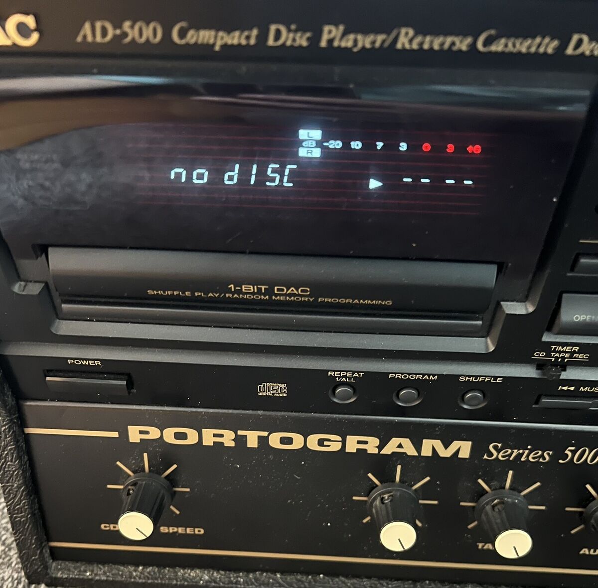 Vintage Rare Teac AD-500 Portogram Series 5000 CD Player Vintage Rare Teac AD-500 Portogram Series 5000 CD Player