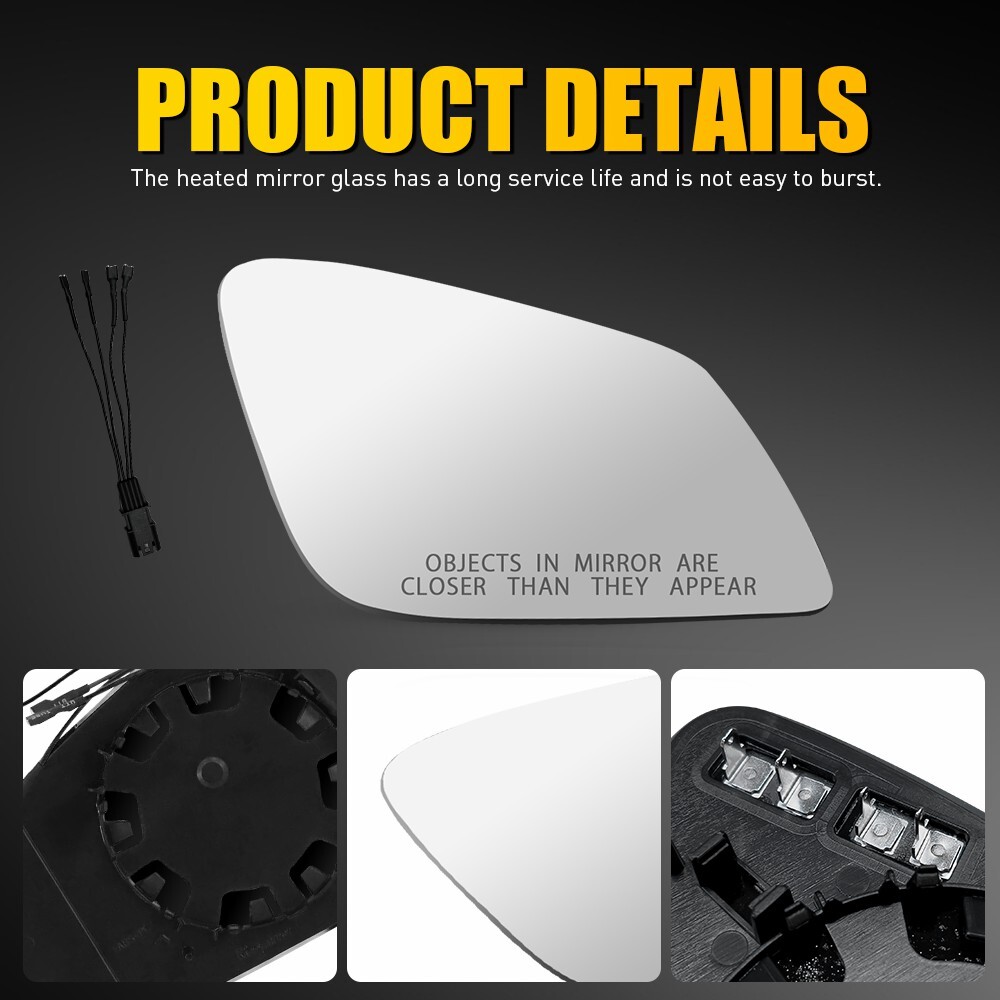 Mirror Glass Heated For 2010-16 BMW 528i 535i 550i 535D 640I | Right Left Side T