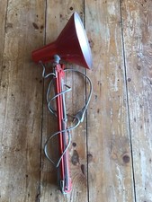 Vintage Danish HCF Industrial Architects Red  Angle-poise Table Planet Lamp #X
